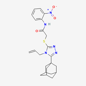 2-{[5-(1-adamantyl)-4-allyl-4H-1,2,4-triazol-3-yl]thio}-N-(2-nitrophenyl)acetamide