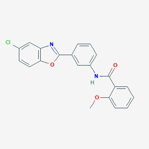 molecular formula C21H15ClN2O3 B414633 N-[3-(5-chloro-1,3-benzoxazol-2-yl)phenyl]-2-methoxybenzamide 