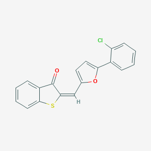molecular formula C19H11ClO2S B414634 2-{[5-(2-chlorophenyl)-2-furyl]methylene}-1-benzothiophen-3(2H)-one 