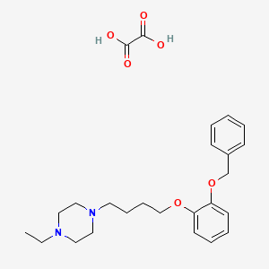 1-Ethyl-4-[4-(2-phenylmethoxyphenoxy)butyl]piperazine;oxalic acid