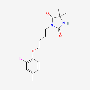 molecular formula C16H21IN2O3 B4146362 3-[4-(2-Iodo-4-methylphenoxy)butyl]-5,5-dimethylimidazolidine-2,4-dione 