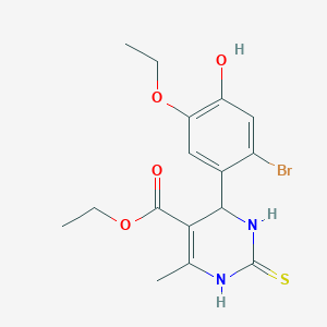 ethyl 4-(2-bromo-5-ethoxy-4-hydroxyphenyl)-6-methyl-2-sulfanylidene-3,4-dihydro-1H-pyrimidine-5-carboxylate