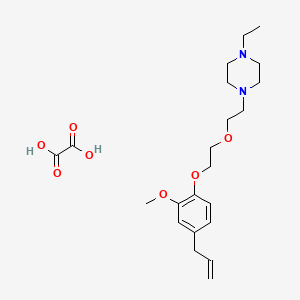 1-Ethyl-4-[2-[2-(2-methoxy-4-prop-2-enylphenoxy)ethoxy]ethyl]piperazine;oxalic acid