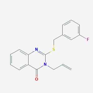 molecular formula C18H15FN2OS B4146396 3-allyl-2-[(3-fluorobenzyl)thio]-4(3H)-quinazolinone 