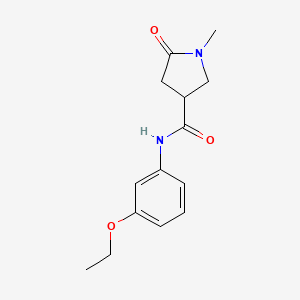 N-(3-ethoxyphenyl)-1-methyl-5-oxo-3-pyrrolidinecarboxamide