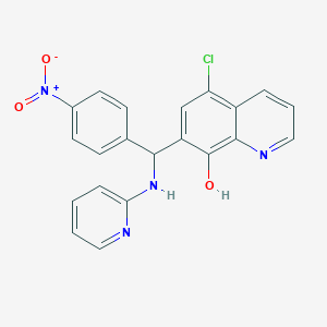 5-Chloro-7-[(4-nitrophenyl)-(pyridin-2-ylamino)methyl]quinolin-8-ol