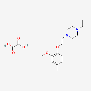 molecular formula C18H28N2O6 B4146428 1-Ethyl-4-[2-(2-methoxy-4-methylphenoxy)ethyl]piperazine;oxalic acid 