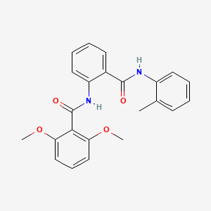 molecular formula C23H22N2O4 B4146429 2,6-dimethoxy-N-(2-{[(2-methylphenyl)amino]carbonyl}phenyl)benzamide 