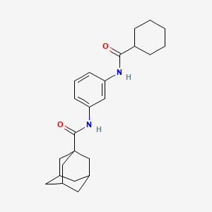 molecular formula C24H32N2O2 B4146453 N-{3-[(cyclohexylcarbonyl)amino]phenyl}-1-adamantanecarboxamide 