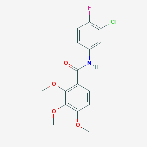 N-(3-chloro-4-fluorophenyl)-2,3,4-trimethoxybenzamide