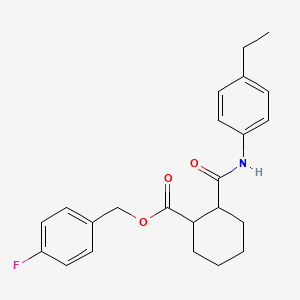 4-Fluorobenzyl 2-[(4-ethylanilino)carbonyl]-1-cyclohexanecarboxylate