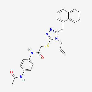 N-[4-(acetylamino)phenyl]-2-{[4-allyl-5-(1-naphthylmethyl)-4H-1,2,4-triazol-3-yl]thio}acetamide