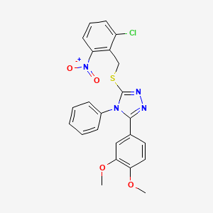 3-[(2-chloro-6-nitrobenzyl)thio]-5-(3,4-dimethoxyphenyl)-4-phenyl-4H-1,2,4-triazole