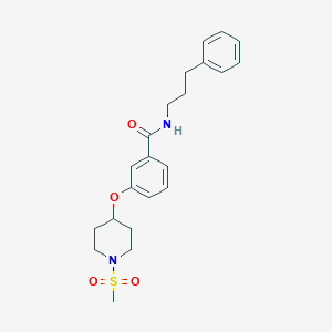 3-{[1-(methylsulfonyl)-4-piperidinyl]oxy}-N-(3-phenylpropyl)benzamide