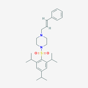 molecular formula C28H40N2O2S B414650 1-Cinnamyl-4-[(2,4,6-triisopropylphenyl)sulfonyl]piperazine 