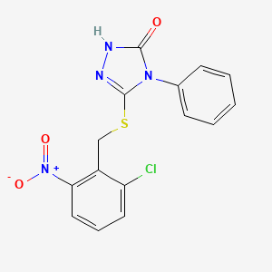 5-[(2-chloro-6-nitrobenzyl)thio]-4-phenyl-2,4-dihydro-3H-1,2,4-triazol-3-one