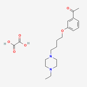 1-[3-[4-(4-Ethylpiperazin-1-yl)butoxy]phenyl]ethanone;oxalic acid