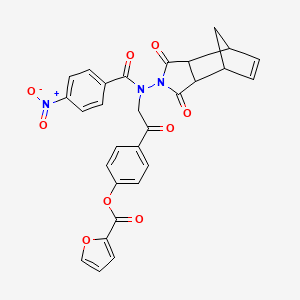 4-{N-(1,3-dioxo-1,3,3a,4,7,7a-hexahydro-2H-4,7-methanoisoindol-2-yl)-N-[(4-nitrophenyl)carbonyl]glycyl}phenyl furan-2-carboxylate