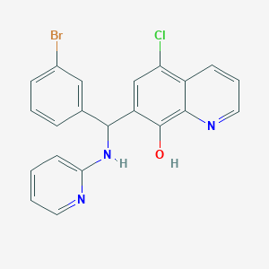 7-[(3-Bromophenyl)-(pyridin-2-ylamino)methyl]-5-chloroquinolin-8-ol