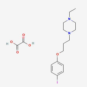 molecular formula C17H25IN2O5 B4146559 1-Ethyl-4-[3-(4-iodophenoxy)propyl]piperazine;oxalic acid 