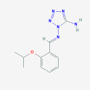 molecular formula C11H14N6O B414656 N-(5-amino-1H-tetraazol-1-yl)-N-(2-isopropoxybenzylidene)amine 