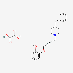 4-Benzyl-1-[4-(2-methoxyphenoxy)but-2-ynyl]piperidine;oxalic acid