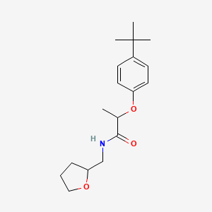 2-(4-tert-butylphenoxy)-N-(tetrahydrofuran-2-ylmethyl)propanamide