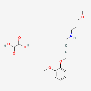 4-(2-methoxyphenoxy)-N-(3-methoxypropyl)but-2-yn-1-amine;oxalic acid