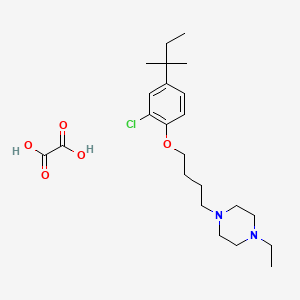 1-[4-[2-Chloro-4-(2-methylbutan-2-yl)phenoxy]butyl]-4-ethylpiperazine;oxalic acid