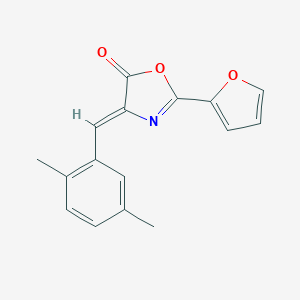 molecular formula C16H13NO3 B414659 4-(2,5-dimethylbenzylidene)-2-(2-furyl)-1,3-oxazol-5(4H)-one 