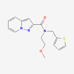 N-(2-methoxyethyl)-N-(2-thienylmethyl)pyrazolo[1,5-a]pyridine-2-carboxamide