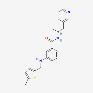 molecular formula C21H23N3OS B4146620 N-(1-methyl-2-pyridin-3-ylethyl)-3-{[(5-methyl-2-thienyl)methyl]amino}benzamide 