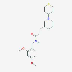 molecular formula C22H34N2O3S B4146631 N-(2,4-dimethoxybenzyl)-3-[1-(tetrahydro-2H-thiopyran-4-yl)-3-piperidinyl]propanamide 