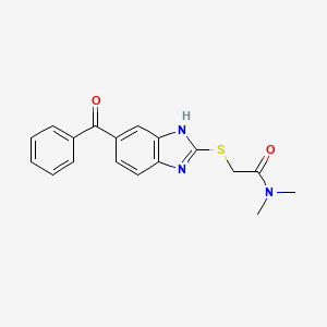 2-[(6-benzoyl-1H-benzimidazol-2-yl)thio]-N,N-dimethylacetamide