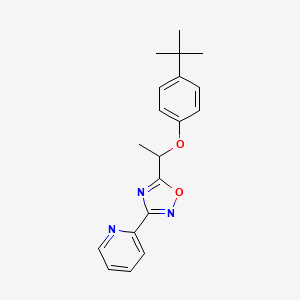 2-{5-[1-(4-tert-butylphenoxy)ethyl]-1,2,4-oxadiazol-3-yl}pyridine