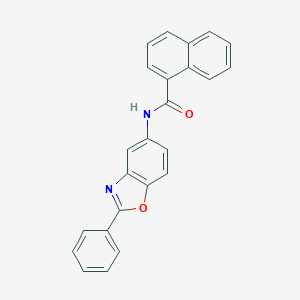 molecular formula C24H16N2O2 B414668 N-(2-phenyl-1,3-benzoxazol-5-yl)-1-naphthamide CAS No. 331668-13-4