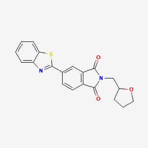 molecular formula C20H16N2O3S B4146689 5-(1,3-benzothiazol-2-yl)-2-(tetrahydrofuran-2-ylmethyl)-1H-isoindole-1,3(2H)-dione 