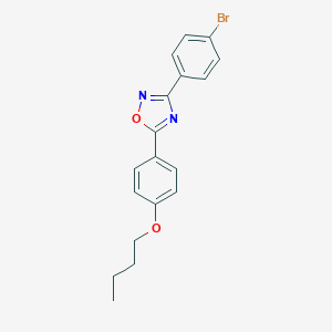 molecular formula C18H17BrN2O2 B414670 3-(4-Bromophenyl)-5-(4-butoxyphenyl)-1,2,4-oxadiazole 