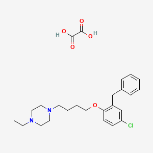 1-[4-(2-Benzyl-4-chlorophenoxy)butyl]-4-ethylpiperazine;oxalic acid