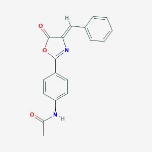 molecular formula C18H14N2O3 B414671 N-[4-(4-benzylidene-5-oxo-4,5-dihydro-1,3-oxazol-2-yl)phenyl]acetamide 