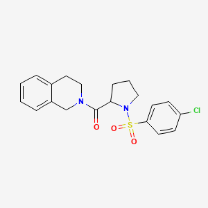 2-[1-(4-Chlorobenzenesulfonyl)pyrrolidine-2-carbonyl]-1,2,3,4-tetrahydroisoquinoline