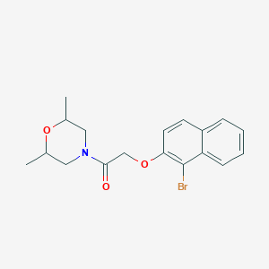 4-{[(1-bromo-2-naphthyl)oxy]acetyl}-2,6-dimethylmorpholine