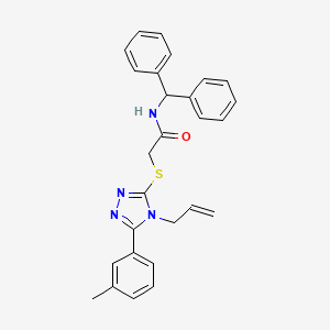 2-{[4-allyl-5-(3-methylphenyl)-4H-1,2,4-triazol-3-yl]thio}-N-(diphenylmethyl)acetamide