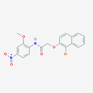 molecular formula C19H15BrN2O5 B4146789 2-[(1-bromo-2-naphthyl)oxy]-N-(2-methoxy-4-nitrophenyl)acetamide 