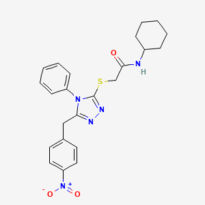 N-cyclohexyl-2-{[5-(4-nitrobenzyl)-4-phenyl-4H-1,2,4-triazol-3-yl]thio}acetamide