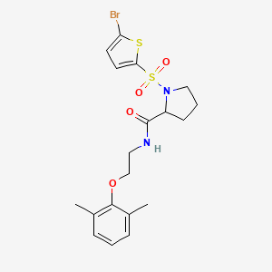 molecular formula C19H23BrN2O4S2 B4146825 1-[(5-bromo-2-thienyl)sulfonyl]-N-[2-(2,6-dimethylphenoxy)ethyl]prolinamide 