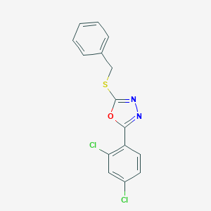 molecular formula C15H10Cl2N2OS B414683 2-Benzylsulfanyl-5-(2,4-dichloro-phenyl)-[1,3,4]oxadiazole 