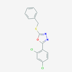 2-(benzylsulfanyl)-5-(2,4-dichlorophenyl)-1,3,4-oxadiazole