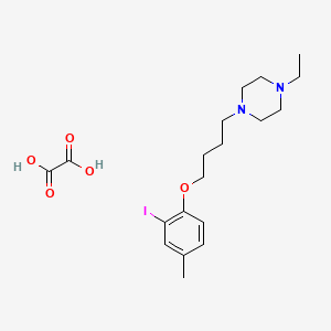 molecular formula C19H29IN2O5 B4146835 1-Ethyl-4-[4-(2-iodo-4-methylphenoxy)butyl]piperazine;oxalic acid 