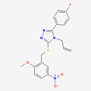 4-allyl-3-(4-fluorophenyl)-5-[(2-methoxy-5-nitrobenzyl)thio]-4H-1,2,4-triazole